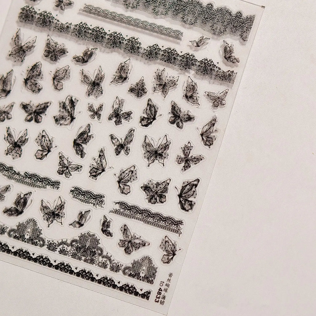 5D Bronzing Butterfly Nail Stickers | Japanese Manicure Decals