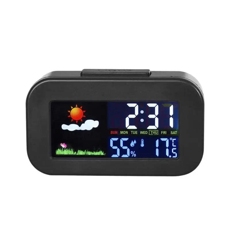 Weather Station Clock | Color Display Temp & Humidity Monitor Weather Station Clock QXL 1PCS