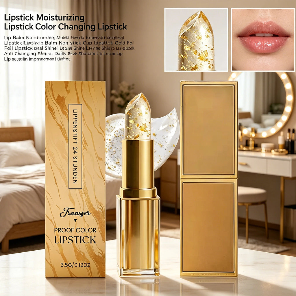 Gold Foil Color-Changing Lip Balm | Hydrating & Plumping Color-Changing Lip Balm QXL