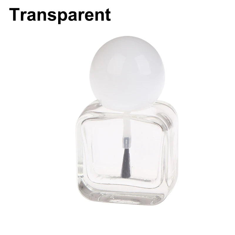 10ml Empty Glass Nail Polish Bottle with Brush Cap | Nail Art Nail Polish Bottle QXL Transparent