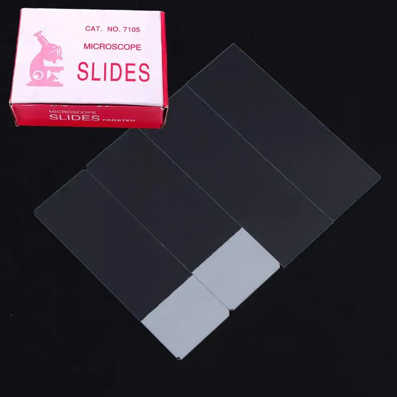 50-Pack Blank Glass Microscope Slides | 25.4×76.2mm Biology Microscope Slides QXL