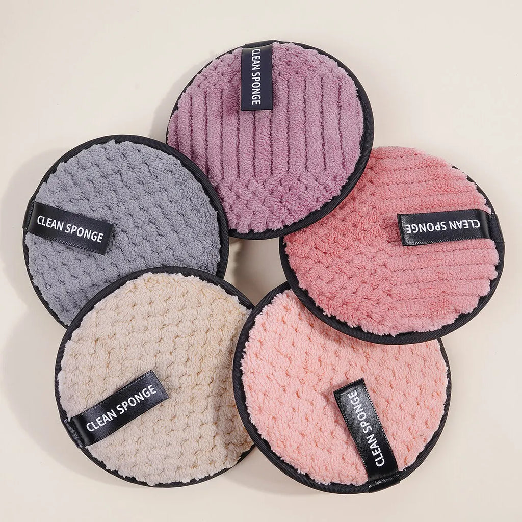 5-Pack Soft Polyester Facial Cleansing & Makeup Remover Pads Facial Cleansing Pads QXL