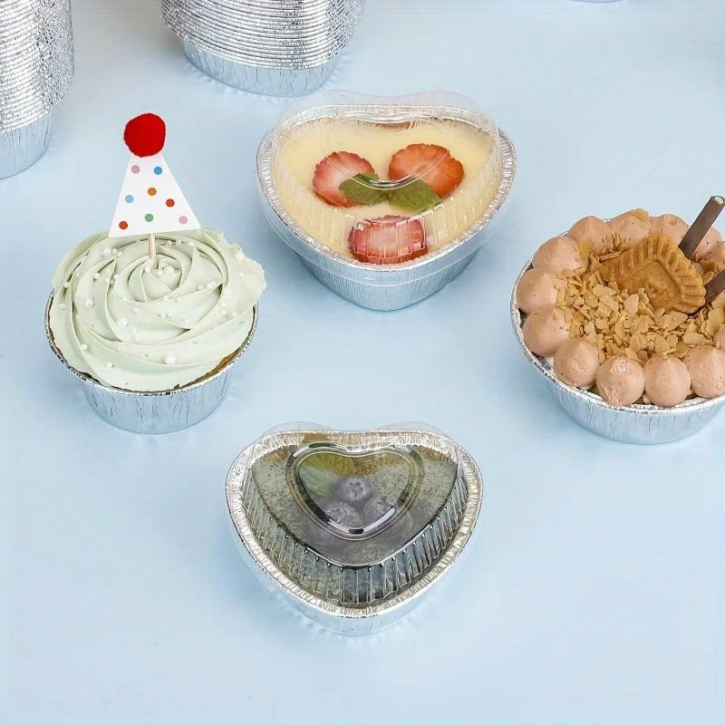 Large Aluminum Foil Baking Cups | Non-Stick Disposable Cupcake Disposable Baking Cups QXL