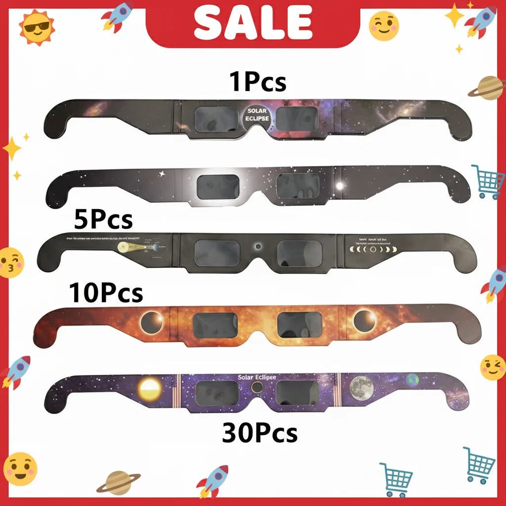 Solar Eclipse Glasses Anti-UV Safe Viewing – Adults & Kids Eclipse Viewing Glasses QXL