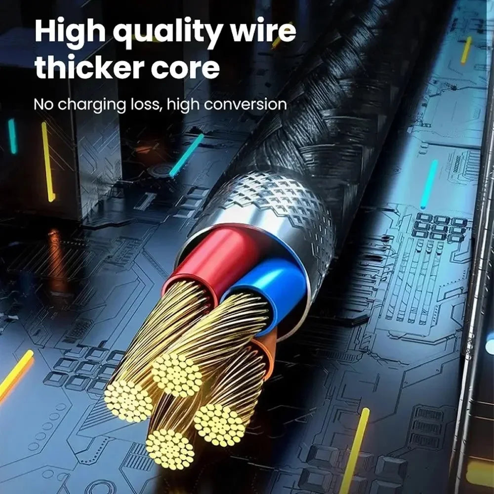 60W USB-C Fast Charging Cable 0.25M Braided Short Cord USB-C Charging Cable QXL