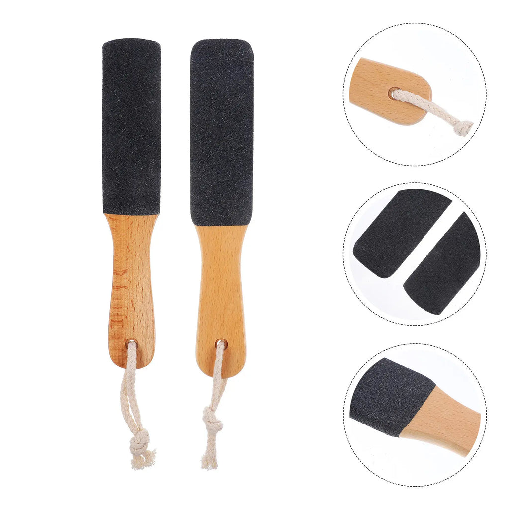 2-Pack Double-Sided Foot File | Silicon Carbide & Beech Wood Foot File Set QXL Default Title
