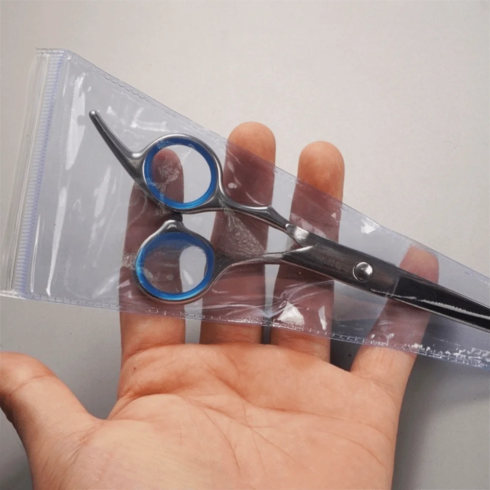 10-Pack PVC Hair Scissor Sleeves | Waterproof Self-Sealing Bags Scissor Protective Sleeves QXL