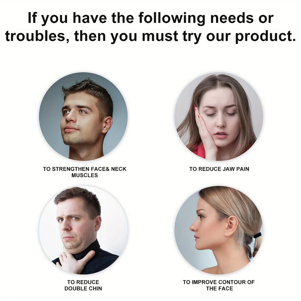 Silicone Jaw Trainer – Jawline & Masseter Muscle Toner Jaw Fitness Trainer QXL