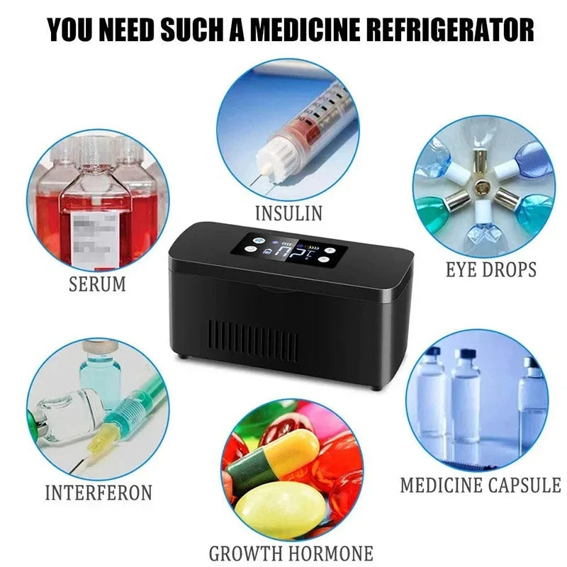 Portable Medicine Cooler Box | 7800mAh Battery, USB, Travel Medicine Cooler Box QXL