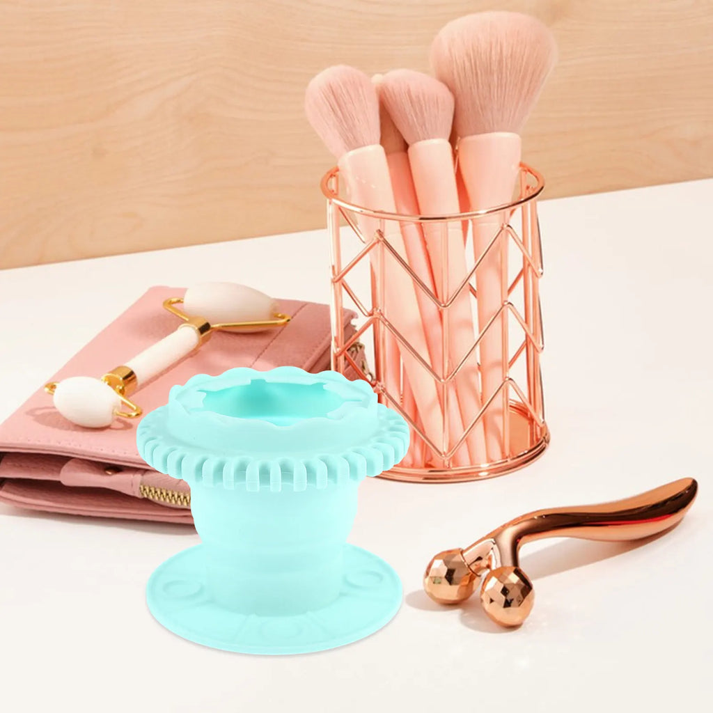 Foldable Silicone Makeup Brush & Sponge Cleaner Box Brush Cleaner Box QXL