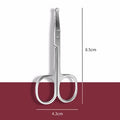 Round-Tip Nose Hair Scissors | Stainless Steel Safety Trim Nose Hair Scissors QXL M103 Silver-1Pcs
