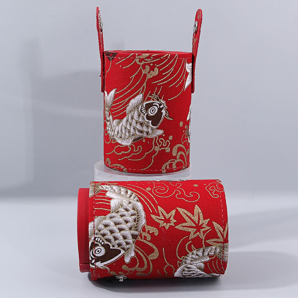 Koi Fish Makeup Brush Holder – Dustproof Cylindrical Case Makeup Brush Holder QXL