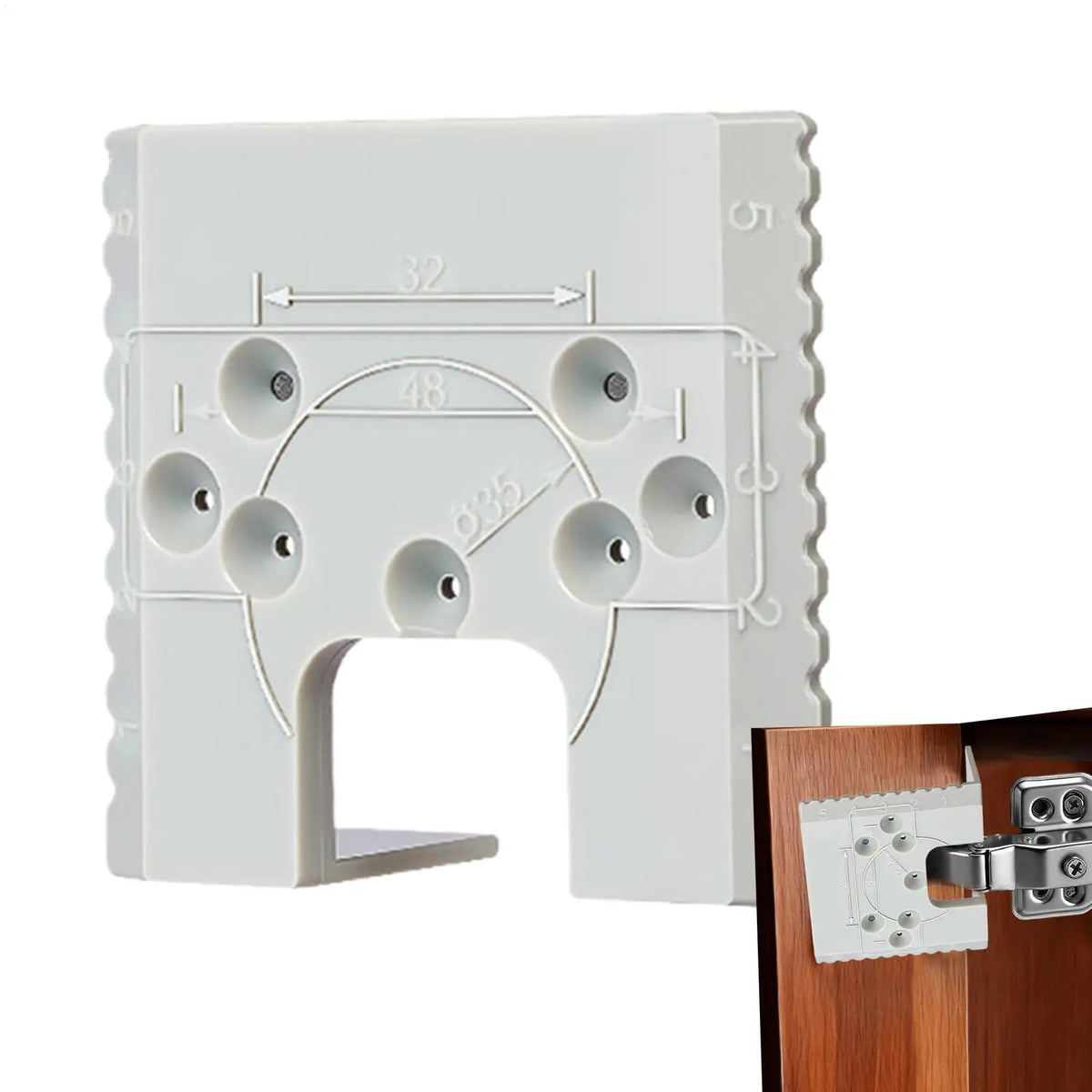 Door Hinge Jig Installation Template | Magnetic ABS Drill Guide Hinge Installation Jig QXL