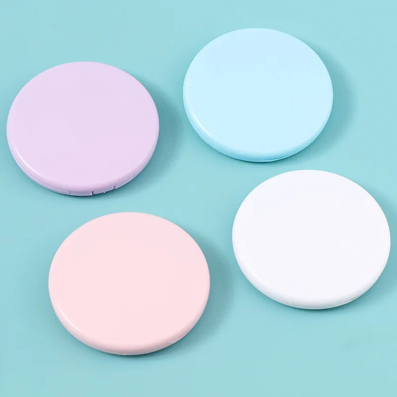 Mini Round Folding Pocket Makeup Mirror | 2-Face Compact Compact Makeup Mirror QXL