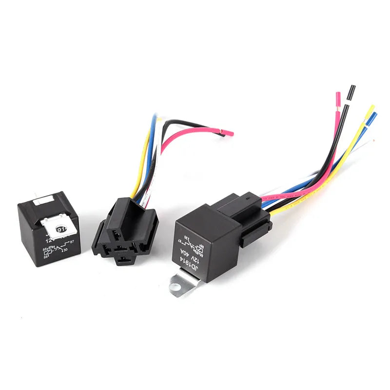12V 40A 5-Pin Waterproof Automotive Relay with Socket Automotive Relay QXL