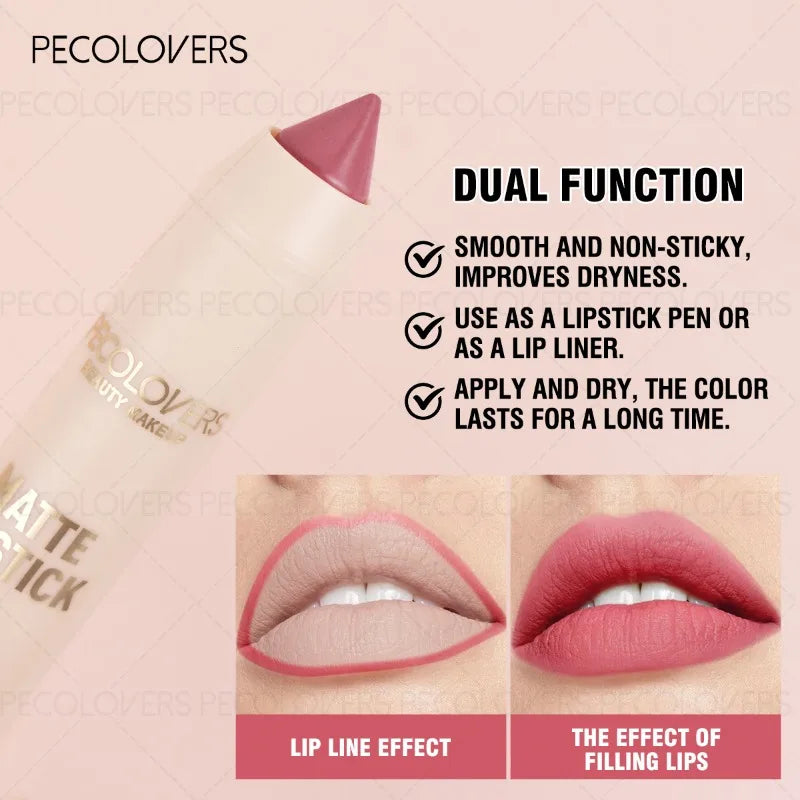 PECOLOVERS Waterproof Multi-Color Lip Liner Pencil Lip Liner Pencil QXL