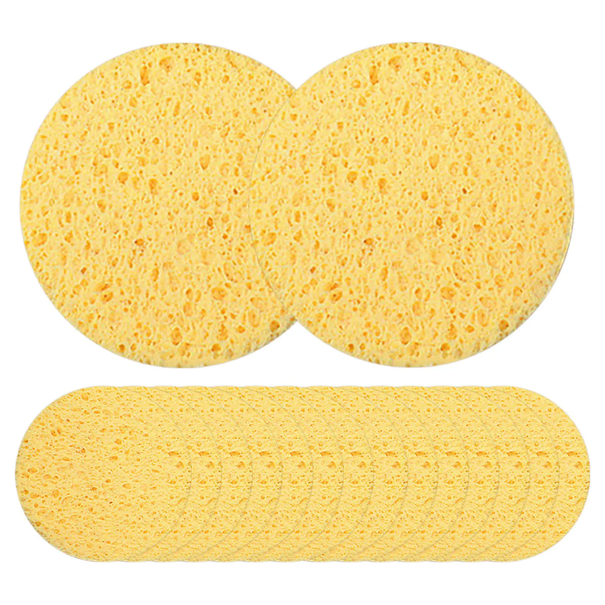 30-Pack Cellulose Facial Cleansing Sponges | Reusable Makeup Pads Facial Cleansing Sponge QXL Default Title