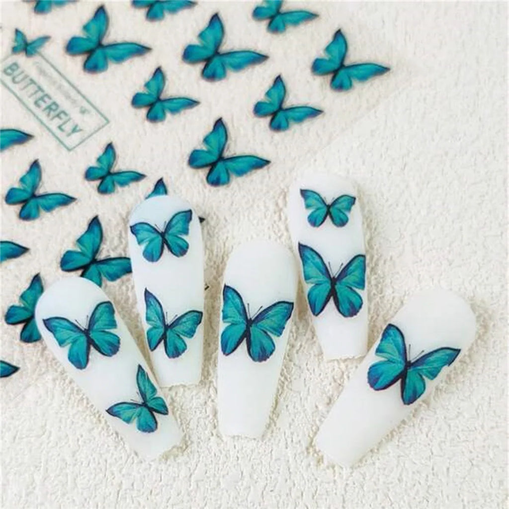 5D Butterfly Nail Art Stickers | Kawaii DIY Decal Sliders Nail Art Stickers QXL