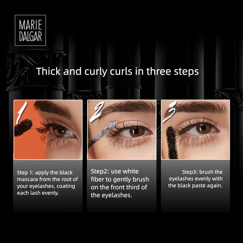 Black Tassel 2-Piece Waterproof Mascara Set | Curl & Volume Waterproof Mascara Set QXL