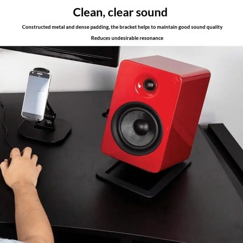 2-Pack Desktop Speaker Stands | Aluminum Tabletop Audio Risers Speaker Stand QXL