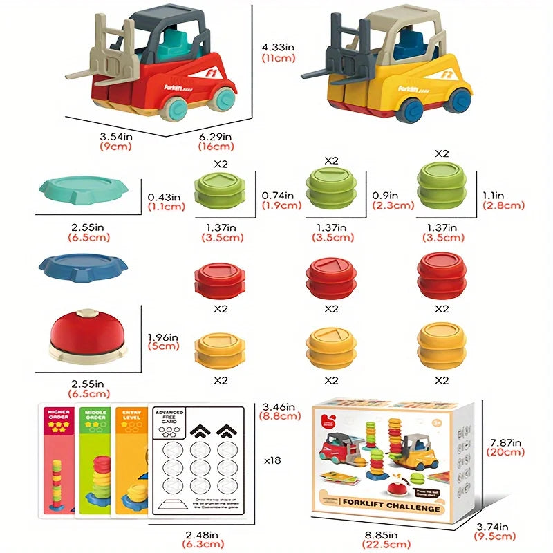 Engineer Forklift & Mine Truck Construction Toy | Ages 3–6 Construction Toy Set QXL
