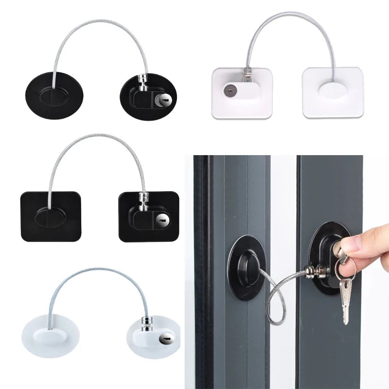 Child Safety Cabinet & Fridge Lock | Steel Cable Lock Child Safety Lock QXL