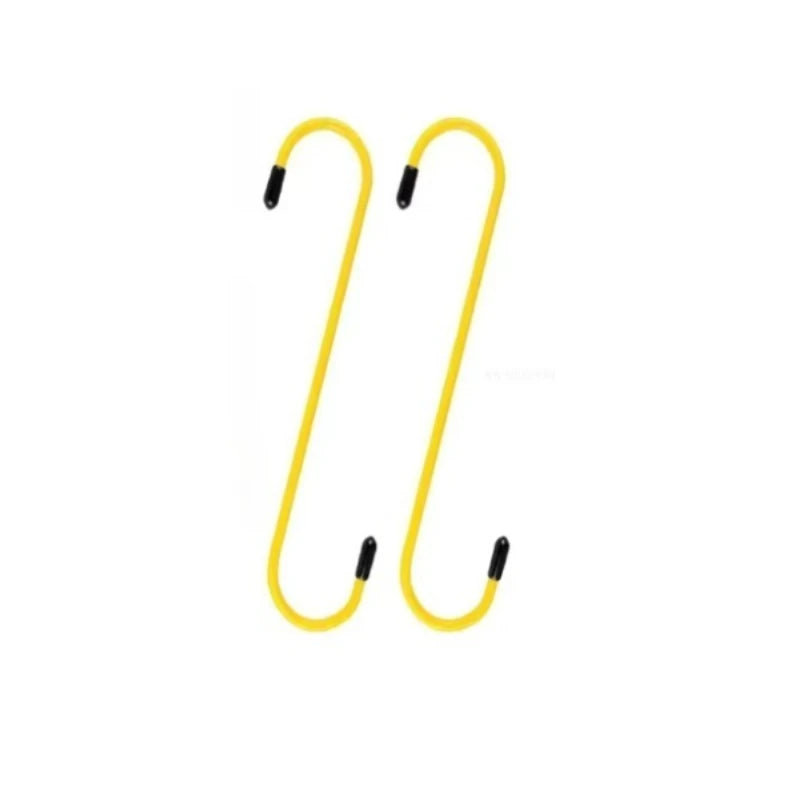 2-Pack S-Hook Brake Caliper Hangers with Rubber Tips Brake Caliper Hook QXL Yellow-2pcs