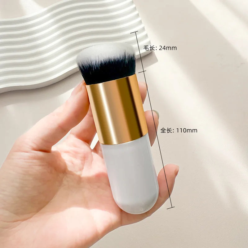Mini Mushroom Head Foundation Brush | Seamless Soft Powder Foundation Brush QXL Little Chubby Round