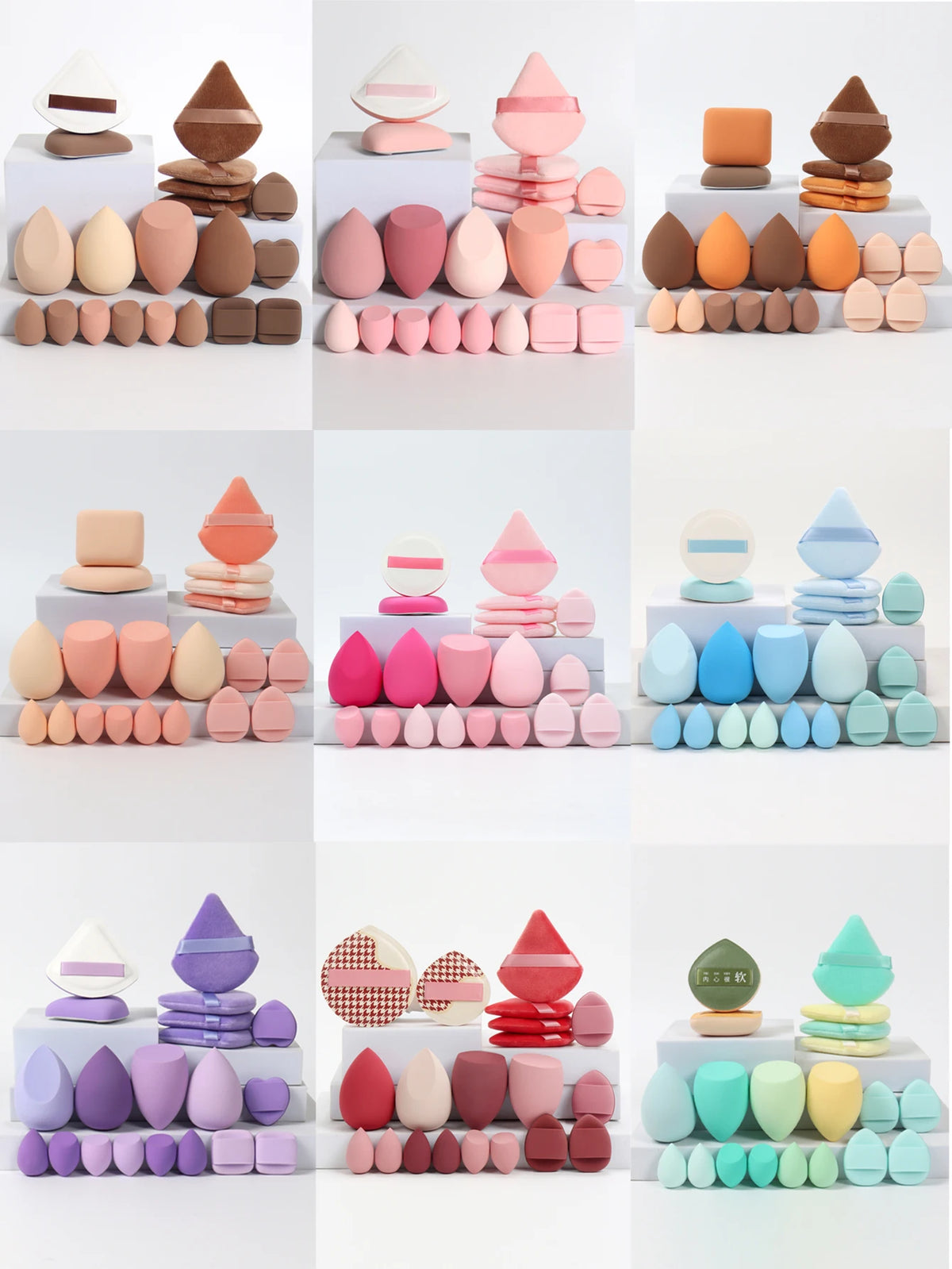 20-Pack Pink Makeup Sponges & Powder Puffs Set | 6cm Makeup Sponge Set QXL