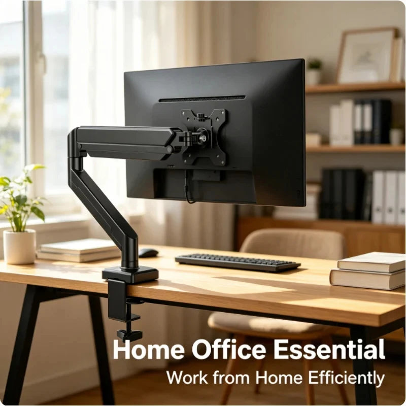 14–32" Single Monitor Arm | Adjustable Desk Mount C-Clamp Monitor Arm Mount QXL