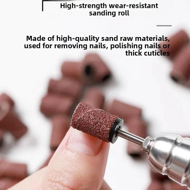 Nail Drill Sanding Bands 80–240 Grit | 10–100 Pcs Manicure Nail Sanding Bands QXL