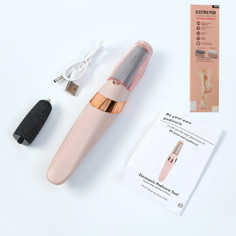 Electric Foot Callus Remover – Rechargeable Pedicure File Electric Foot File QXL Pink