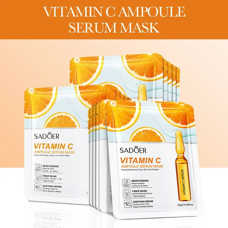SADOER 15-Pack 24K Gold Hyaluronic Acid Face Masks – Firming Gold Hydrating Face Mask QXL