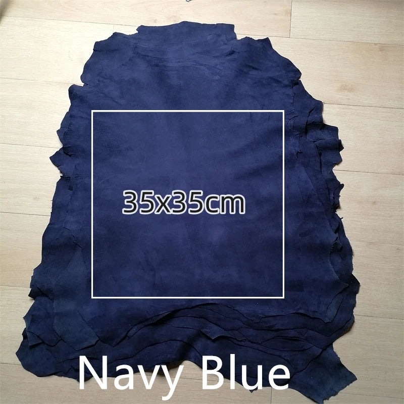 Navy Blue Sheepskin Leather Fabric 0.6–1mm | DIY Whole Hide Leather Craft Fabric QXL