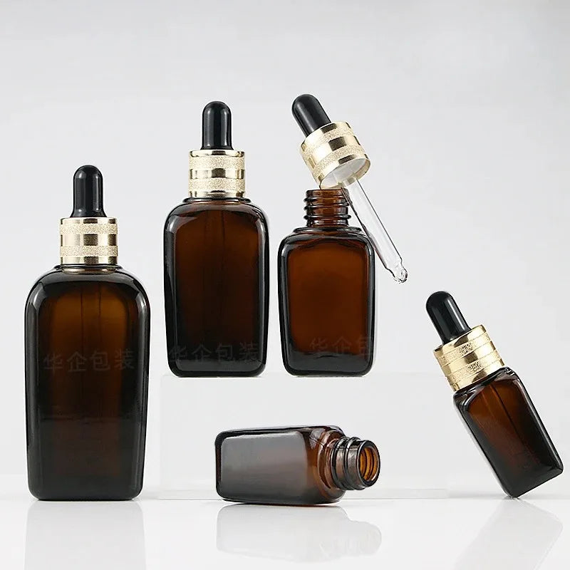 Amber Glass Dropper Bottles 10ml–100ml | Tincture & Serum Bottles Glass Dropper Bottle QXL