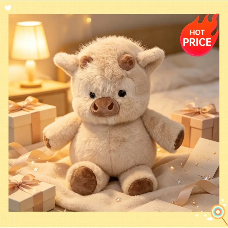 Cute Calf Pig Stuffed Animal Plush Toy 17.7" Soft Pillow Gift Stuffed Plush Toy QXL