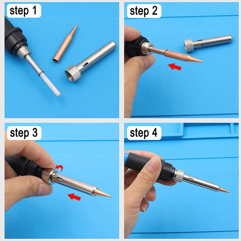 5-Pack 900M-T-B Pure Copper Lead-Free Solder Iron Tips Set Solder Iron Tips QXL