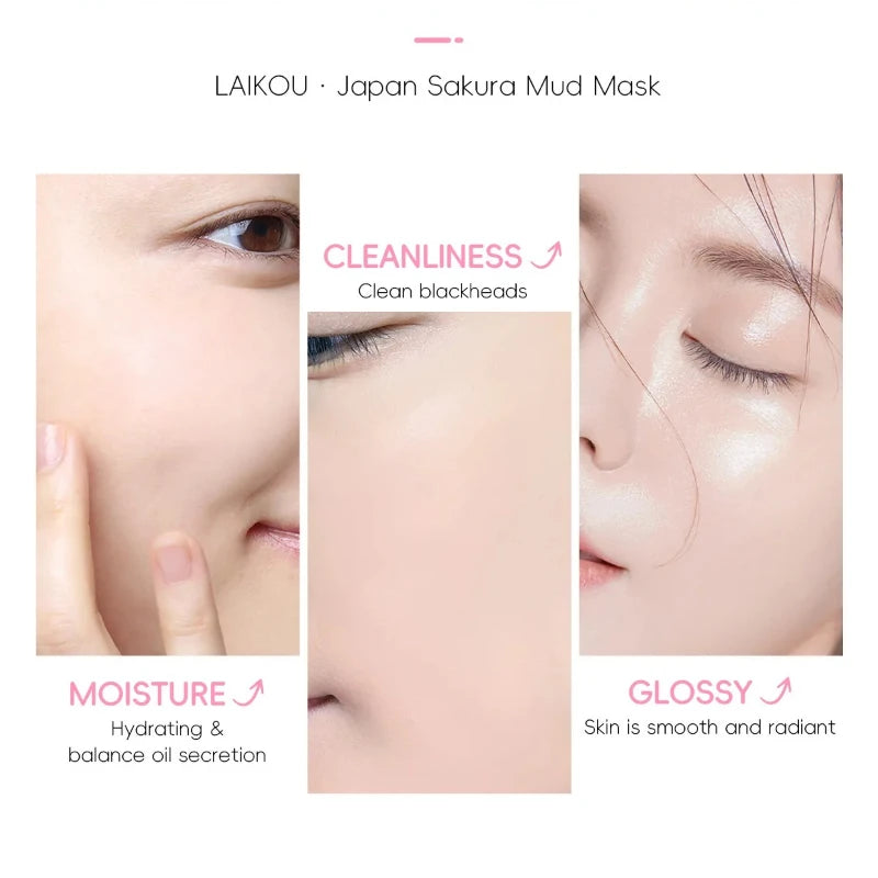 LAIKOU Sakura Mud Mask 25g | Deep Cleanse & Oil Control Clay & Mud Face Mask QXL