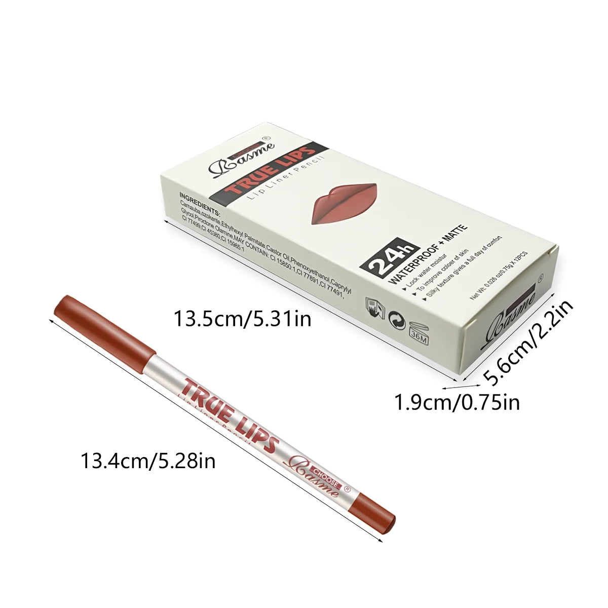 12-Pc Matte Lip Liner & Lipstick Set | Long-Lasting Color Lip Liner Set QXL