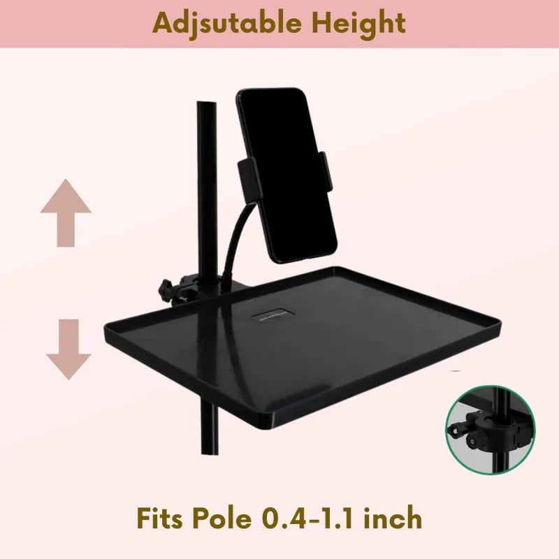 Adjustable Lash Tray Holder for Ring Light | Clip-On Stand Lash Tray Organizer QXL
