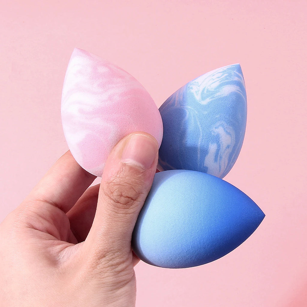 KOSSHOW 3-Pack Marble Makeup Sponge Blender for Foundation Makeup Sponge Blender QXL
