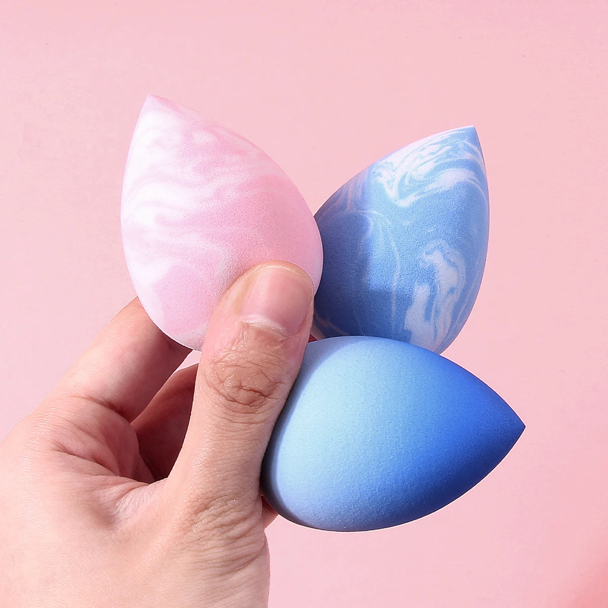 KOSSHOW 3-Pack Marble Makeup Sponge Blender for Foundation Makeup Sponge Blender QXL