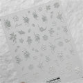 5D Lotus Flower Nail Stickers | Pink Ink Wash Floral Decals Nail Art Stickers QXL 1pcs TS-3458