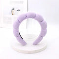Puffy Spa Headband & Microfiber Wristband | Face Wash Set Spa Headband Set QXL Light Purple