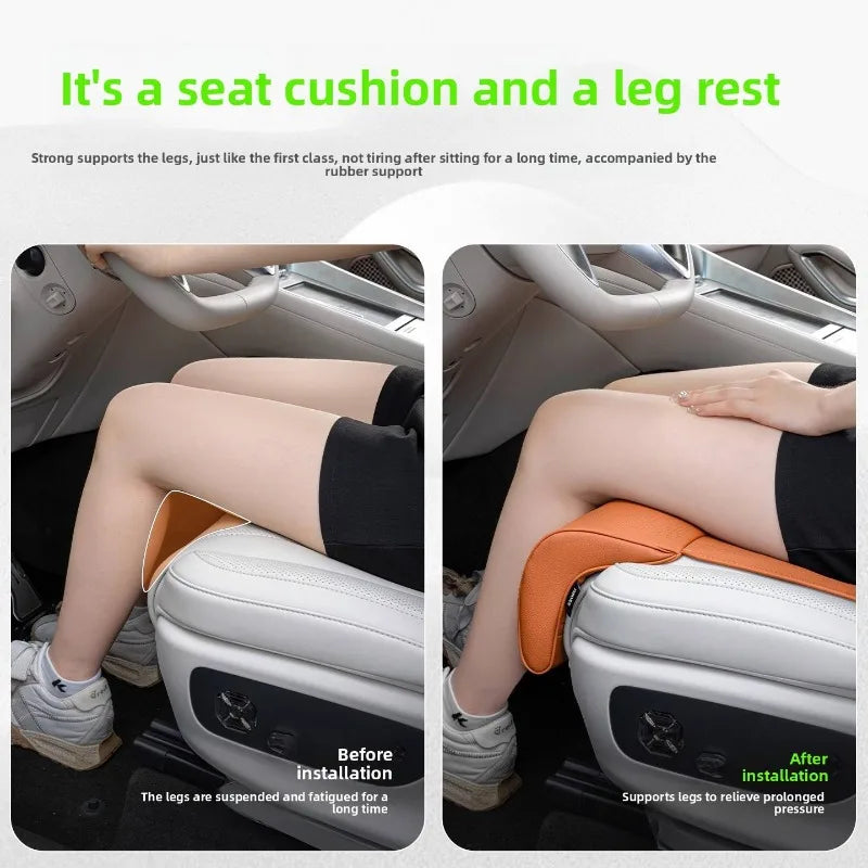 Luxury Car Leg Rest Pad | Ventilated Leather Seat Cover Car Seat Leg Rest QXL