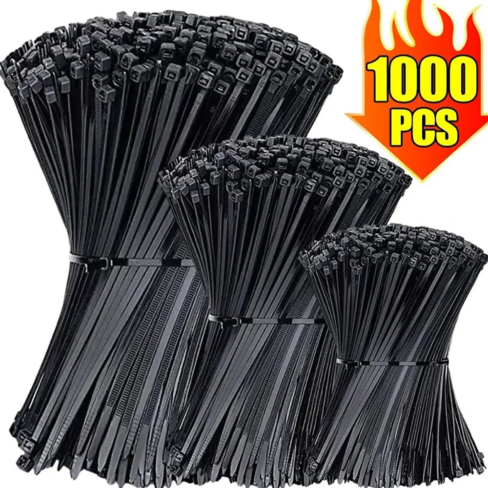 Nylon Cable Ties 100–1000 Pack | Self-Locking Cord Straps Nylon Cable Ties QXL