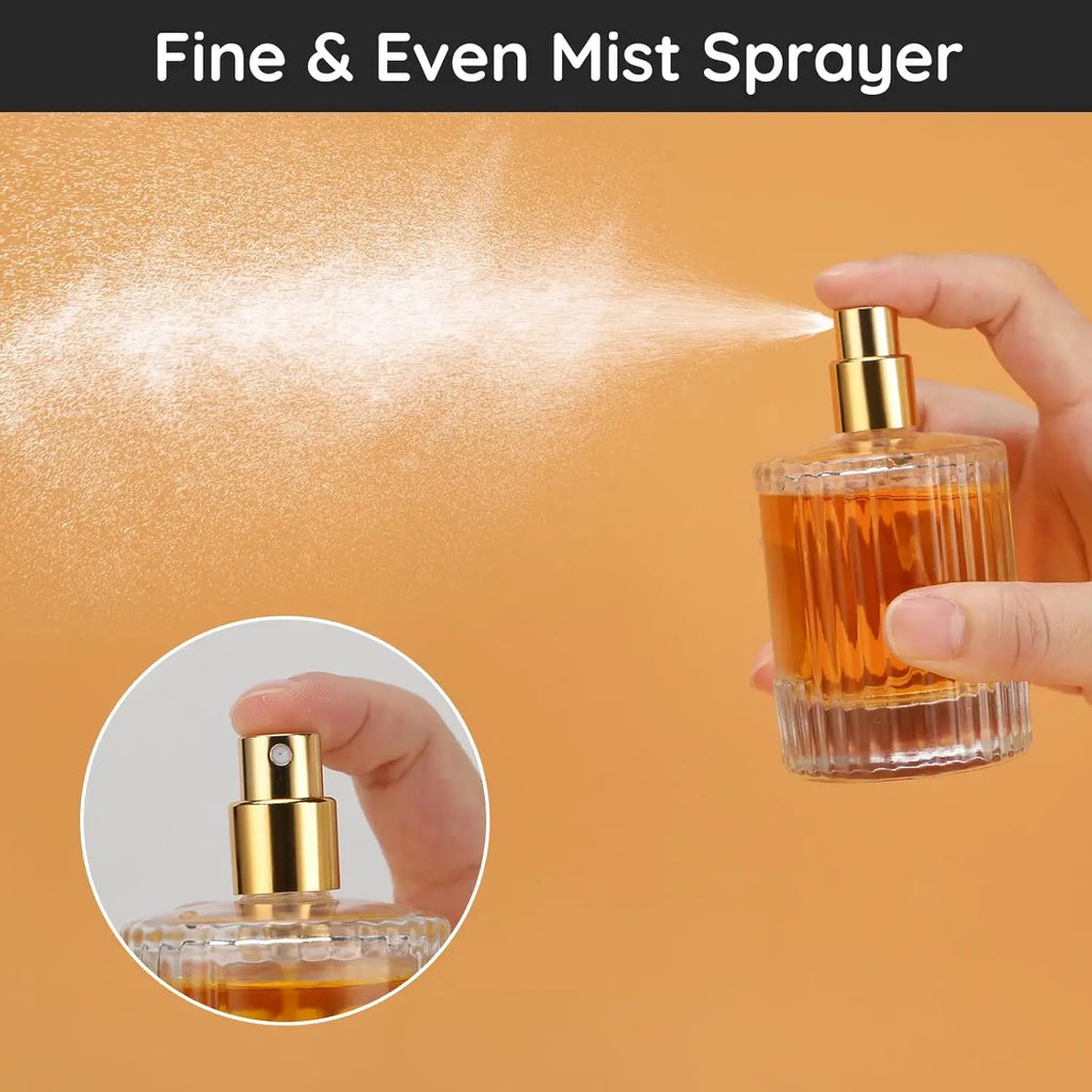 2-Pack 50ml Glass Refillable Perfume Atomizer Spray Bottles Perfume Atomizer Bottle QXL