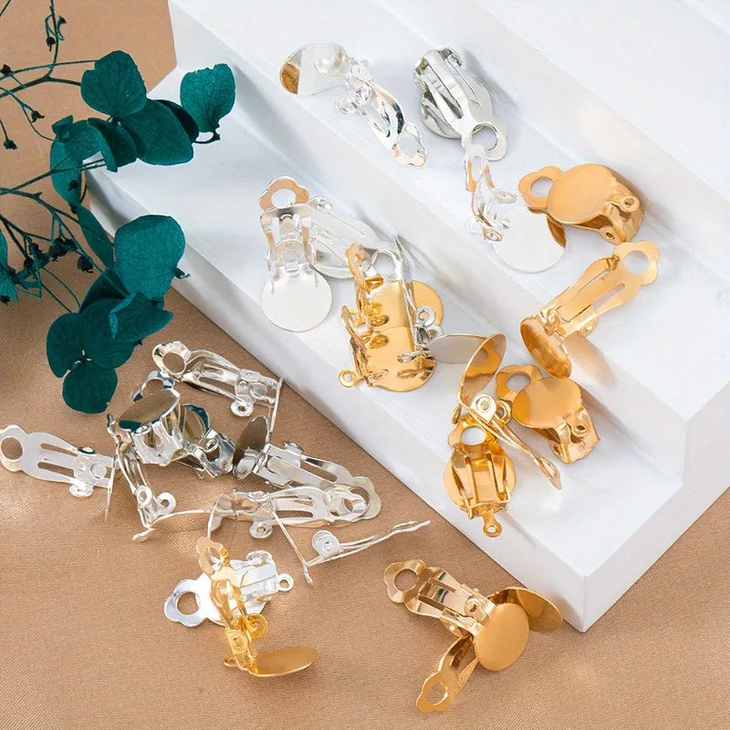 Frog-Shape Stainless Steel Clip-On Earring Bases | DIY Jewelry Earring Bases QXL