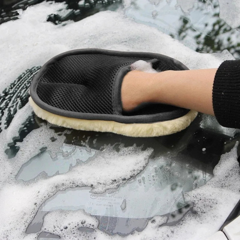 Car Wash & Waxing Glove | Polishing Mitt Cleaning Tool Car Wash Mitt QXL