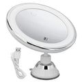LED Makeup Mirror 10x Magnification | 3 Light Colors Dimmable LED Makeup Mirror QXL WHITE